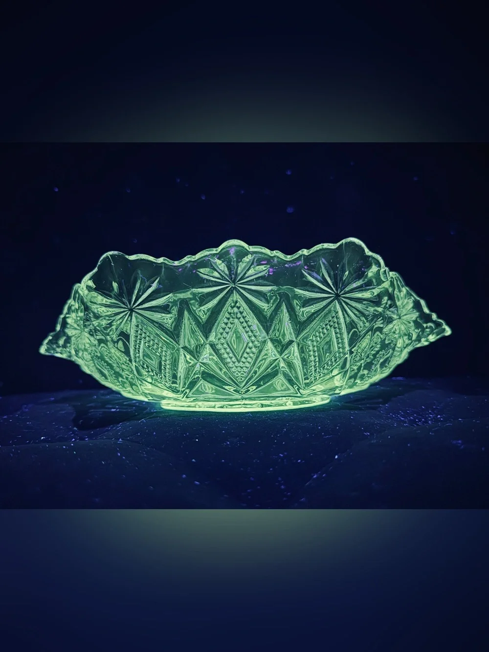 Unique Vintage “Glow Glass” Trinket/Candy/Display Bowl
